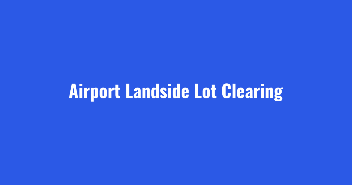 Airport snow removal crew clearing landside parking lots overnight