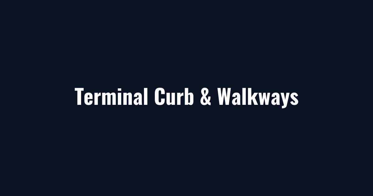 Terminal curb and pedestrian walkways treated during airport snow removal