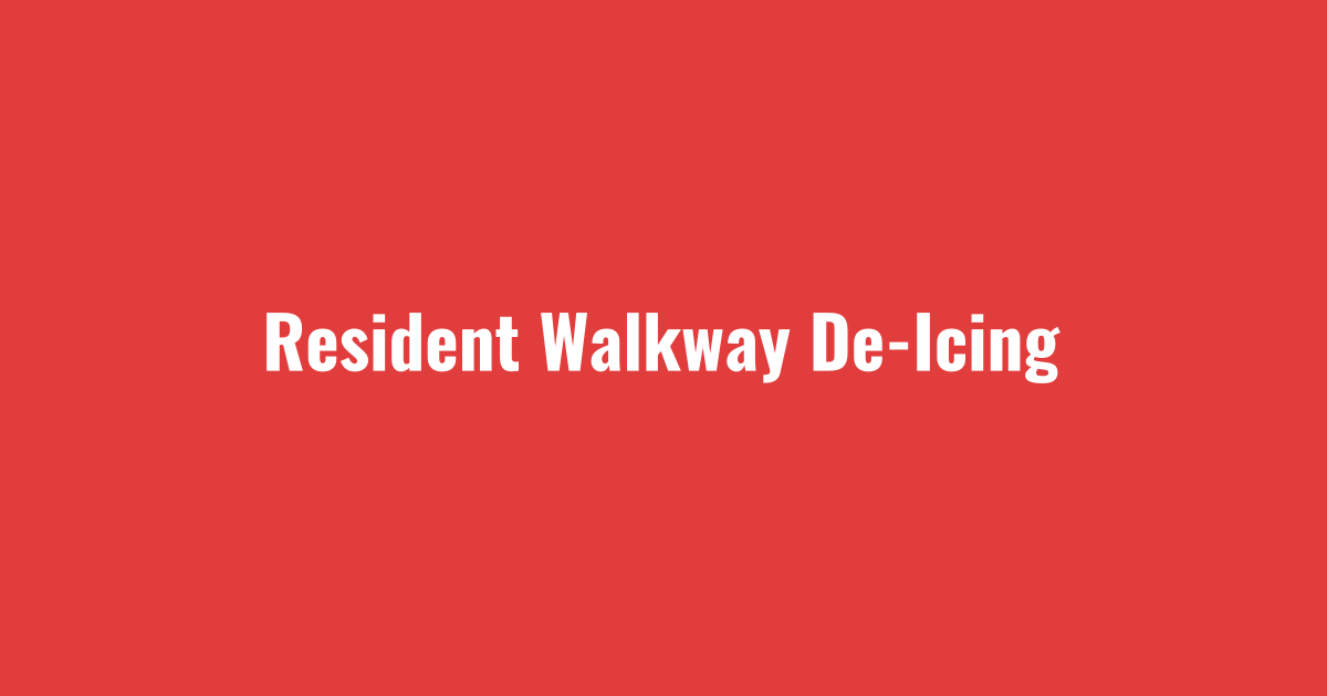 Resident walkways de-iced by apartment snow removal service