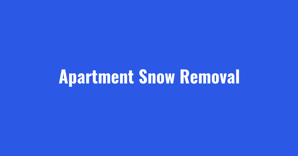 Apartment snow removal keeping multi-family properties safe in Cleveland and Akron