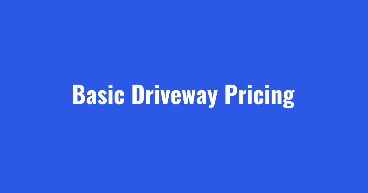 Basic driveway pricing for Cleveland and Akron snow removal