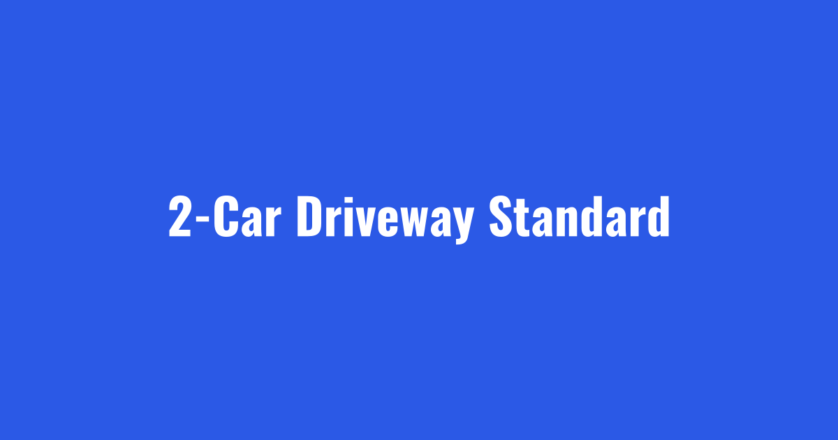 Standard two-car driveway covered by basic driveway pricing