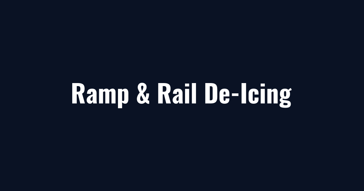 Accessible ramp and handrail de-icing during church snow removal