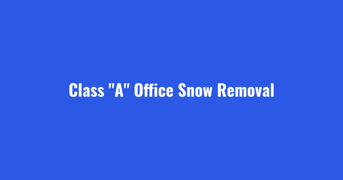 Class A office snow removal holding the premium standard in Cleveland and Akron