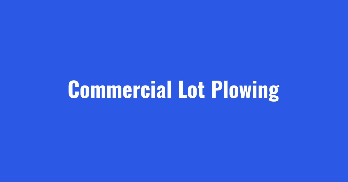 Snow removal gallery: commercial lot plowed before opening