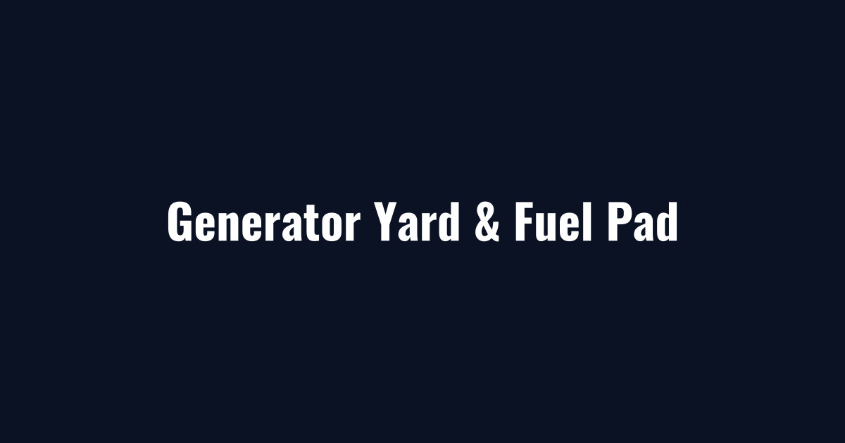 Generator yard and fuel pad cleared during data center snow removal
