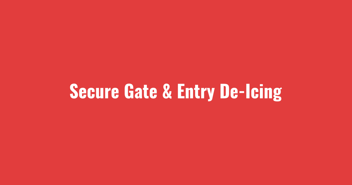 Secure gate and entry de-iced as part of data center snow removal