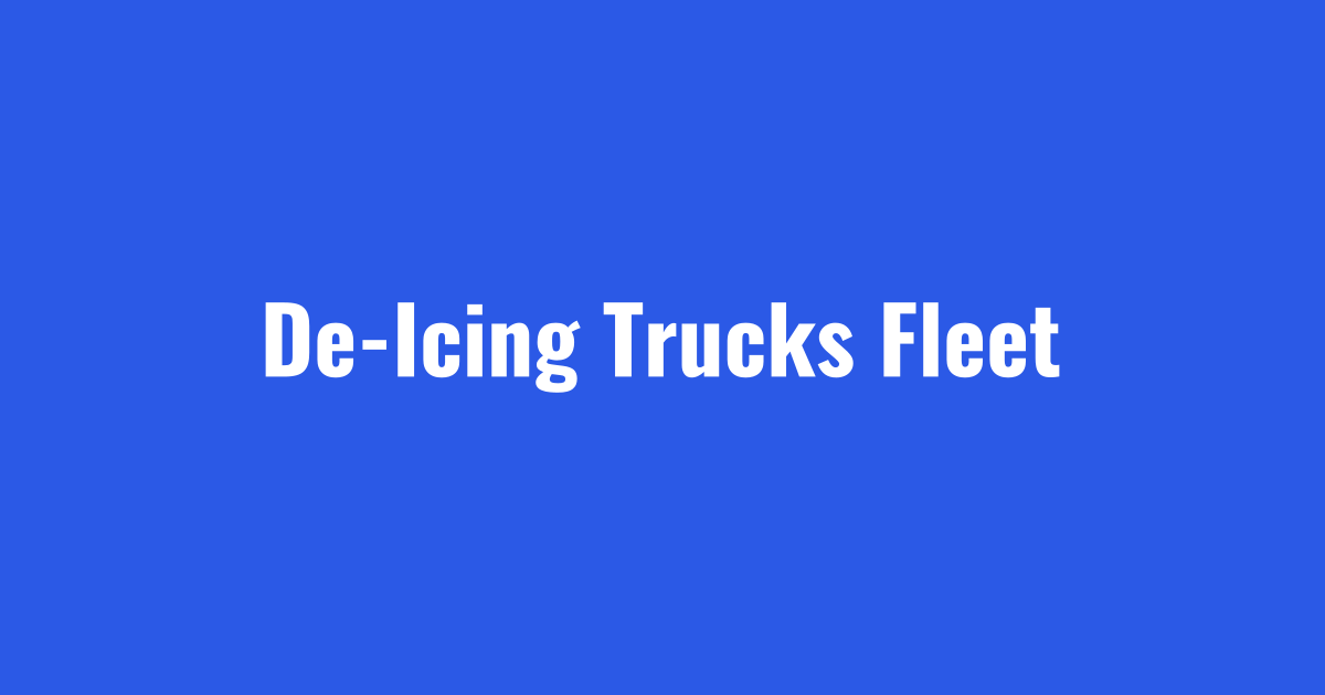 De-icing trucks fleet loaded for Cleveland and Akron ice control
