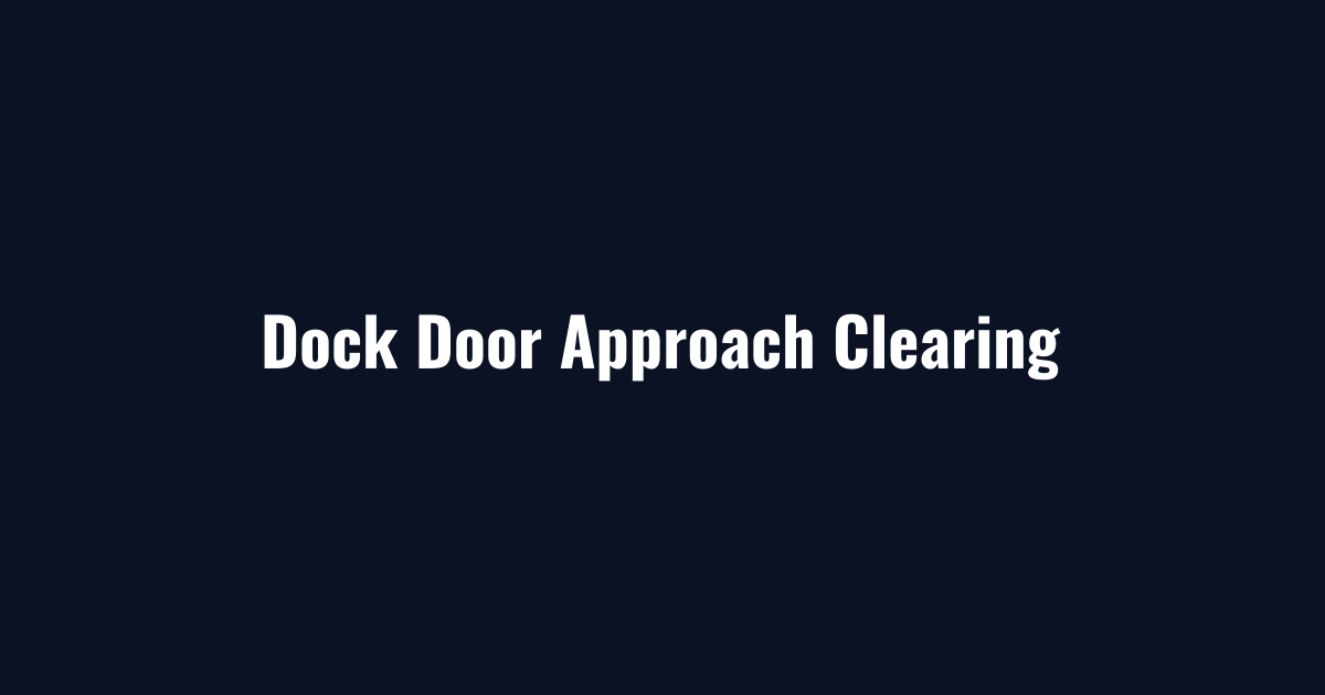 Dock door approaches cleared during distribution center snow removal