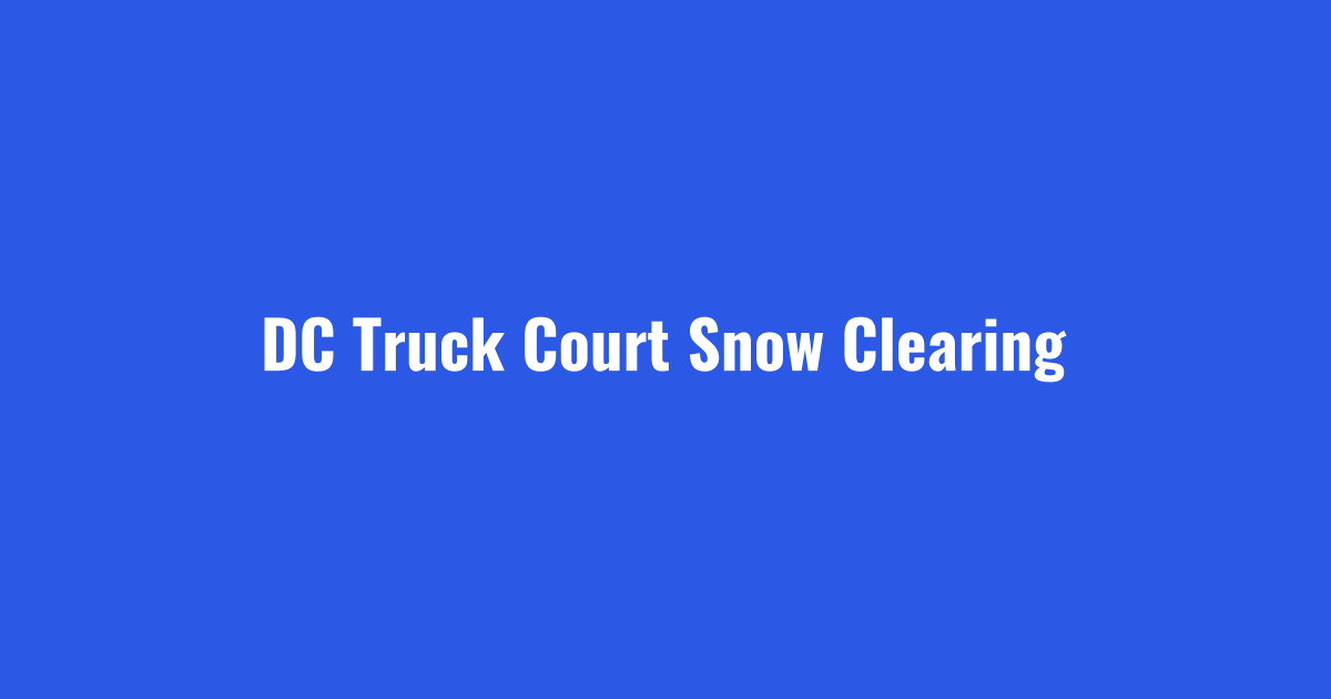 Distribution center snow removal crew clearing the truck court