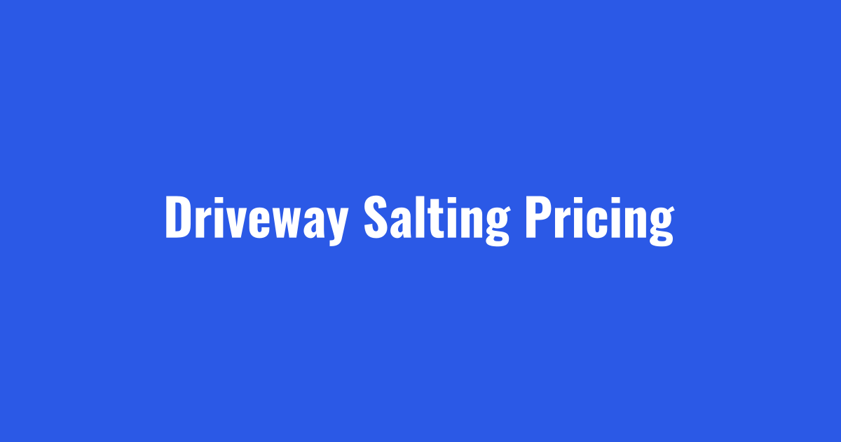 Driveway salting pricing for Cleveland and Akron homes