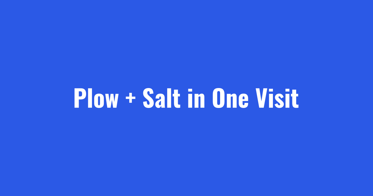 Plowing and salting in one visit under driveway salting pricing