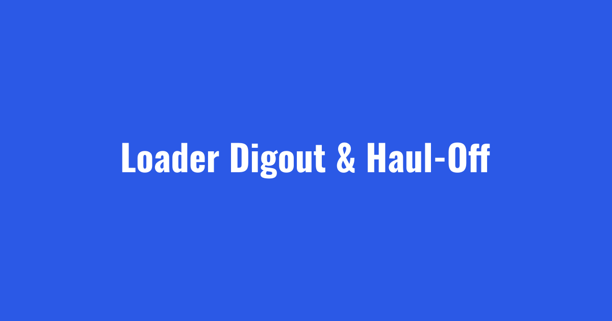 Loader digout and haul-off during emergency snow removal
