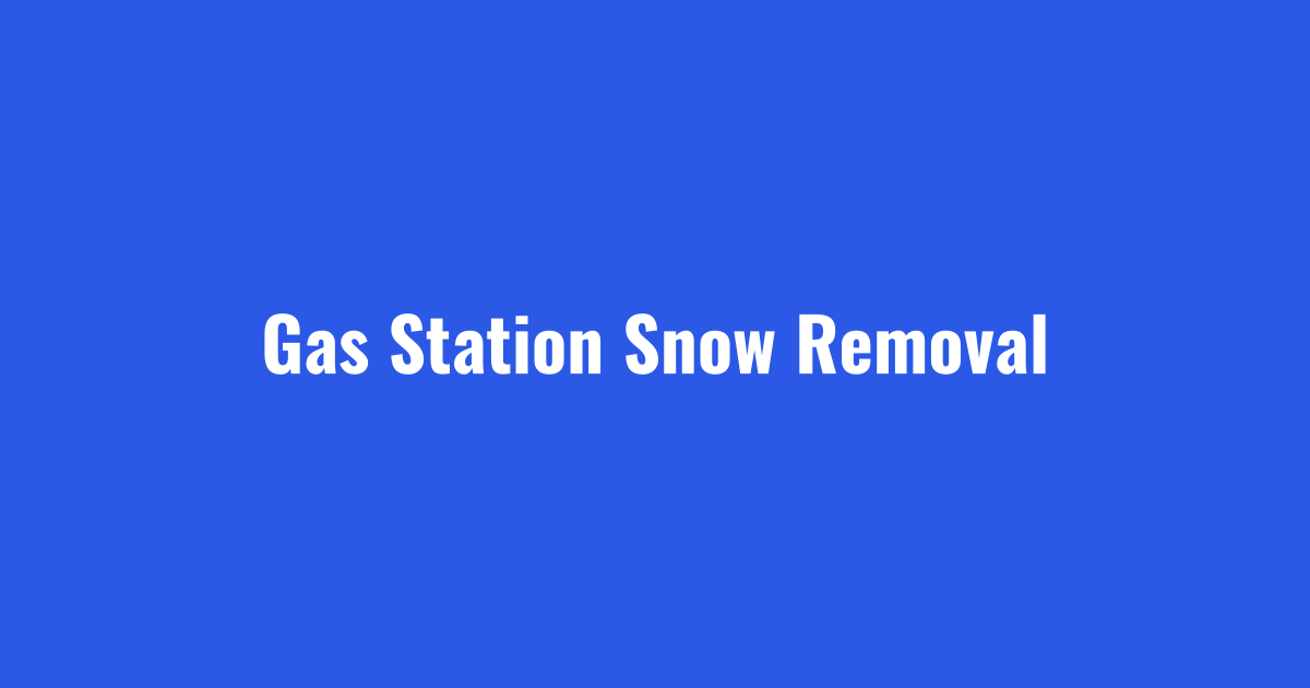 Gas station snow removal around pump islands in Cleveland and Akron