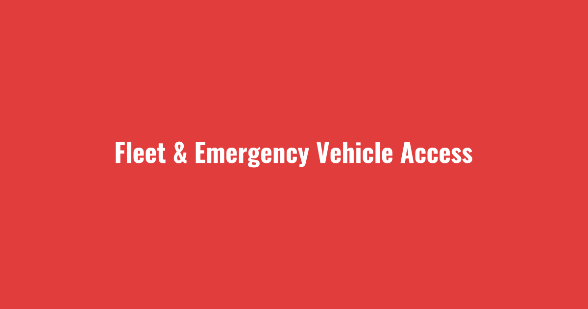 Fleet and emergency vehicle access de-iced by government snow removal