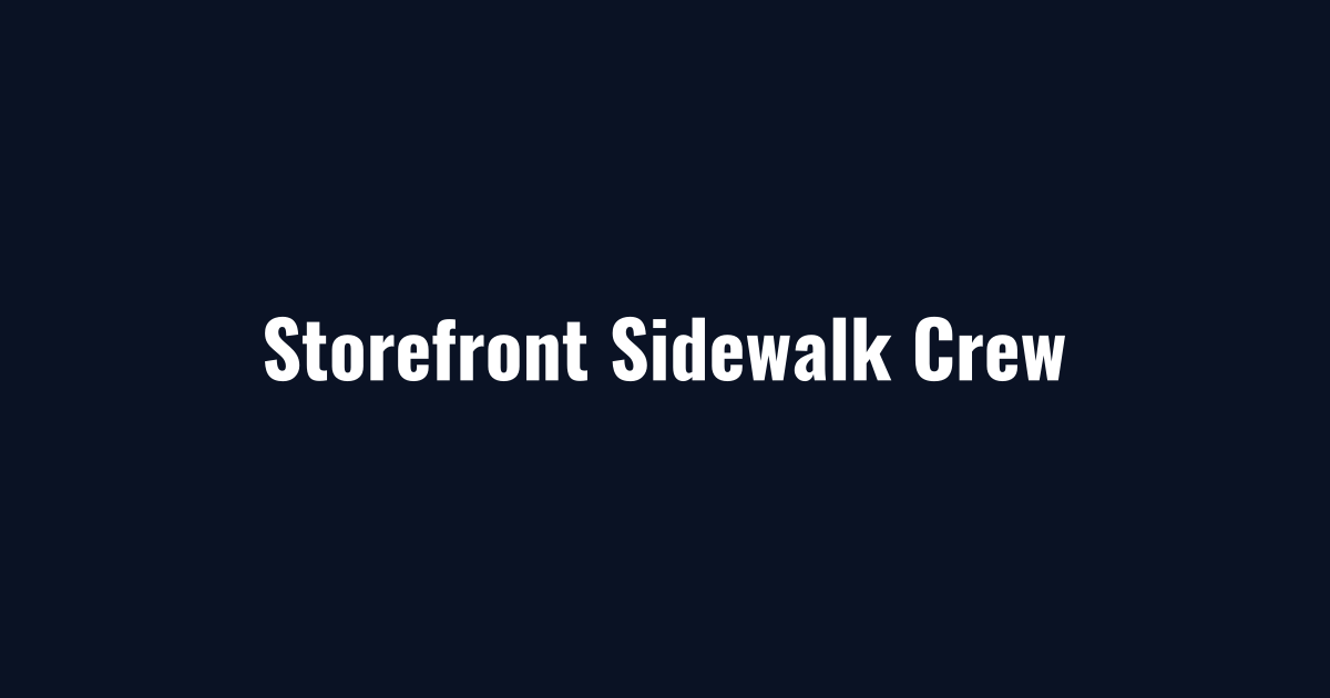 Sidewalk crew treating a grocery storefront entrance for ice in Cleveland