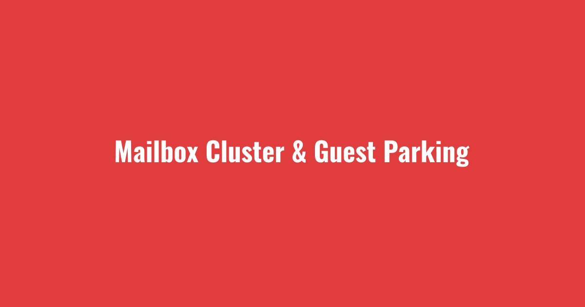 Mailbox clusters and guest parking de-iced by HOA snow removal