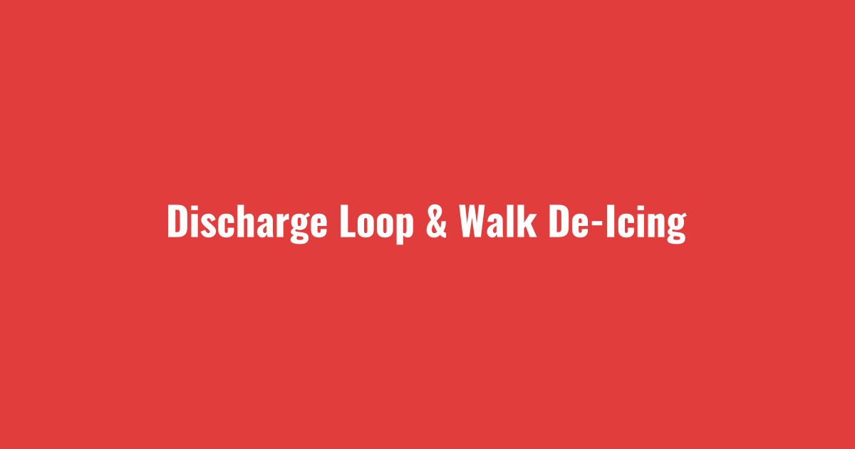 Discharge loop and walkways de-iced by hospital snow removal service