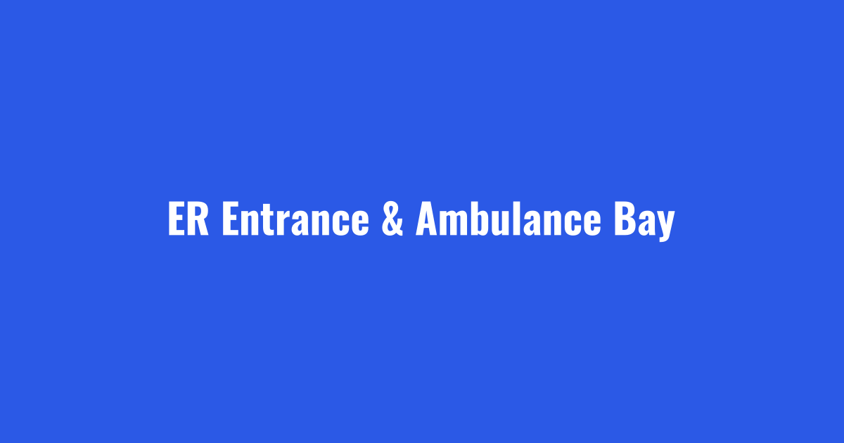 ER entrance and ambulance bay kept clear by hospital snow removal