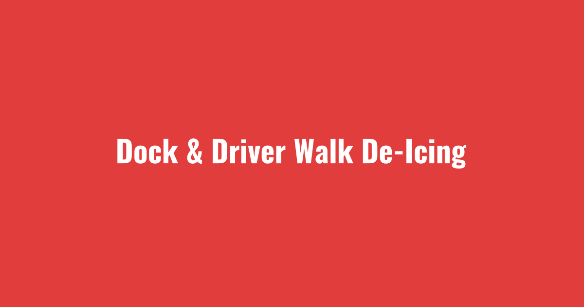 Dock areas and driver walkways de-iced by logistics snow removal service