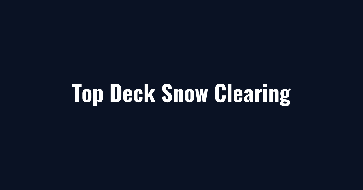 Top deck cleared with lightweight equipment during parking garage snow removal