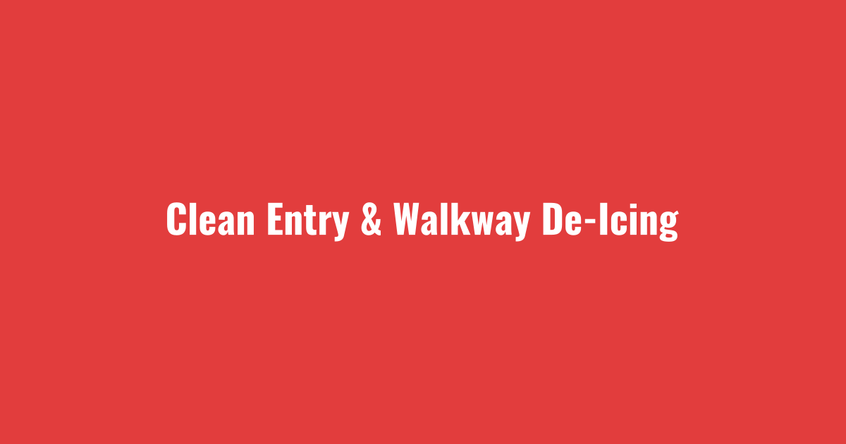 Employee entrance walkway de-icing during pharmaceutical snow removal visit
