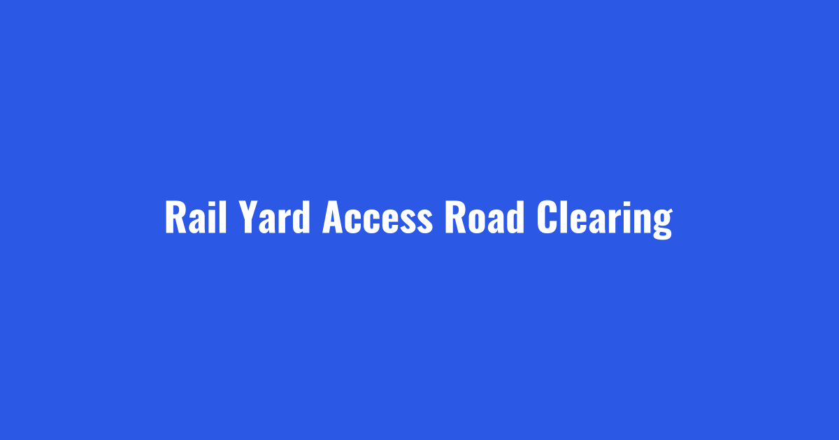 Railroad snow removal crew clearing yard access roads
