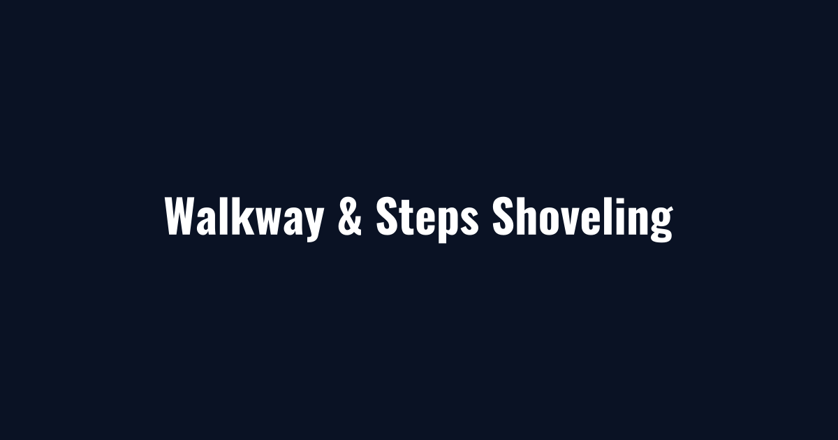 Walkway and front steps shoveled during residential snow removal