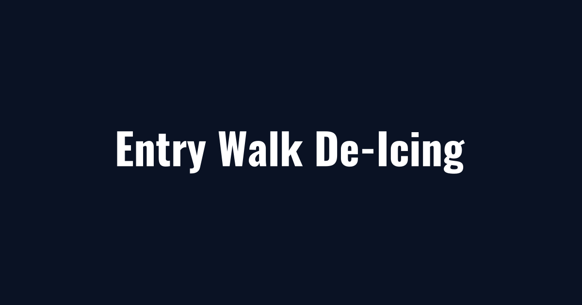 Entry walkway de-icing during restaurant snow removal service in Akron