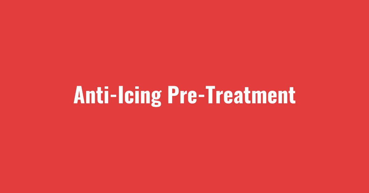 Anti-icing pre-treatment applied before a storm as part of salting and ice control