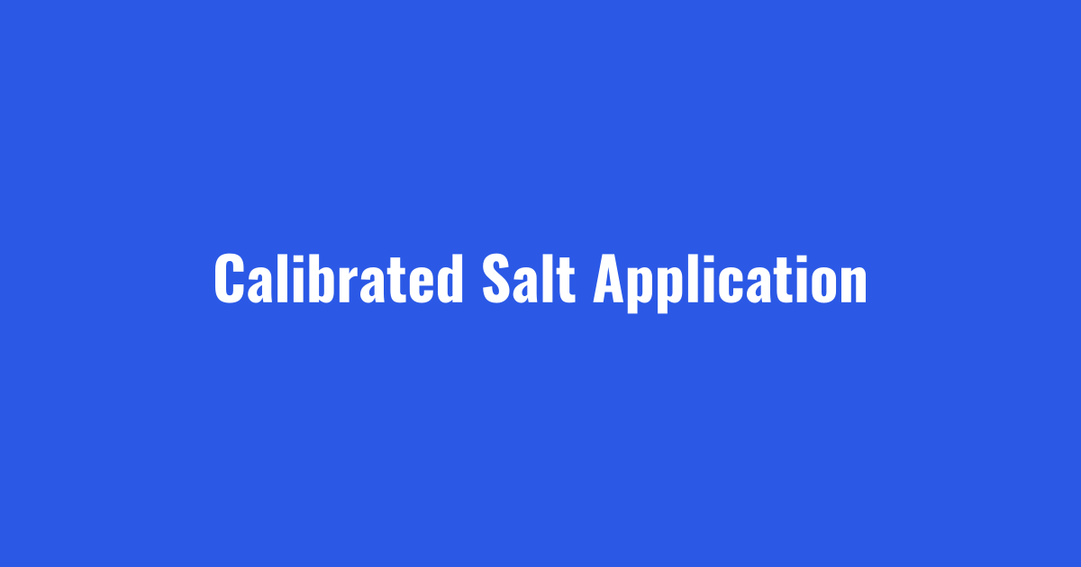 Snow removal gallery: calibrated salt application on a lot