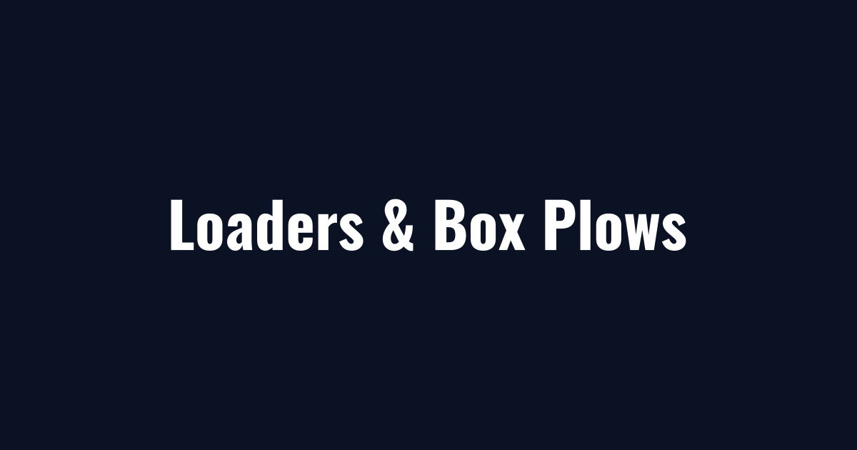 Loaders and box plows in our snow removal equipment fleet