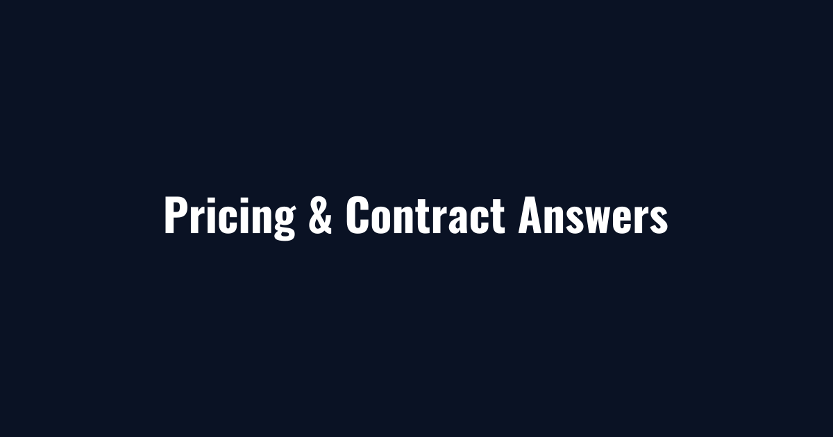 Pricing and contract answers in the snow removal FAQ