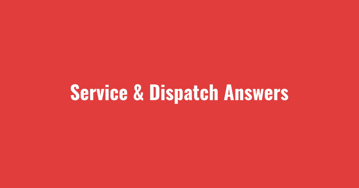 Service and dispatch answers in the snow removal FAQ