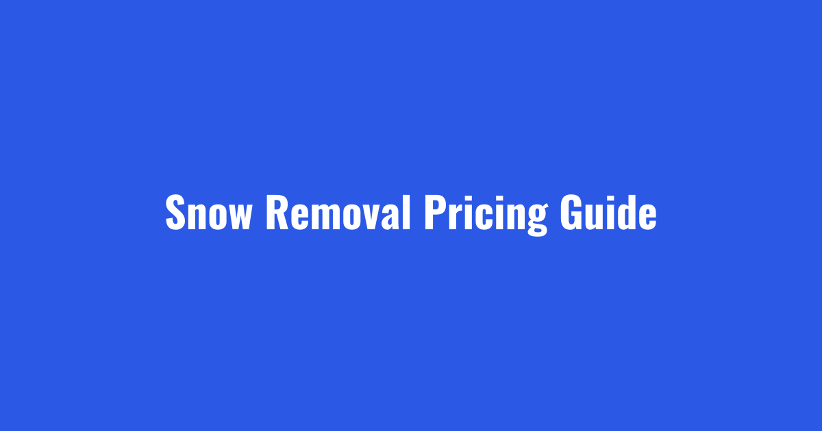 Snow removal pricing guide for Cleveland and Akron properties