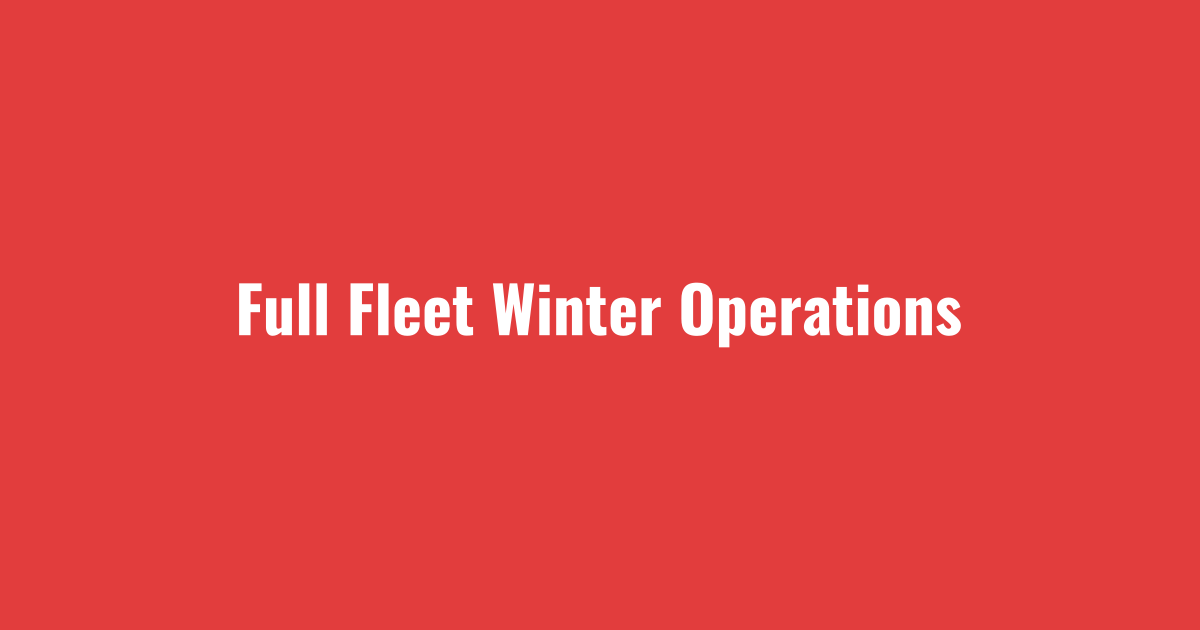 Fleet operations supporting snow removal services in Cleveland and Akron