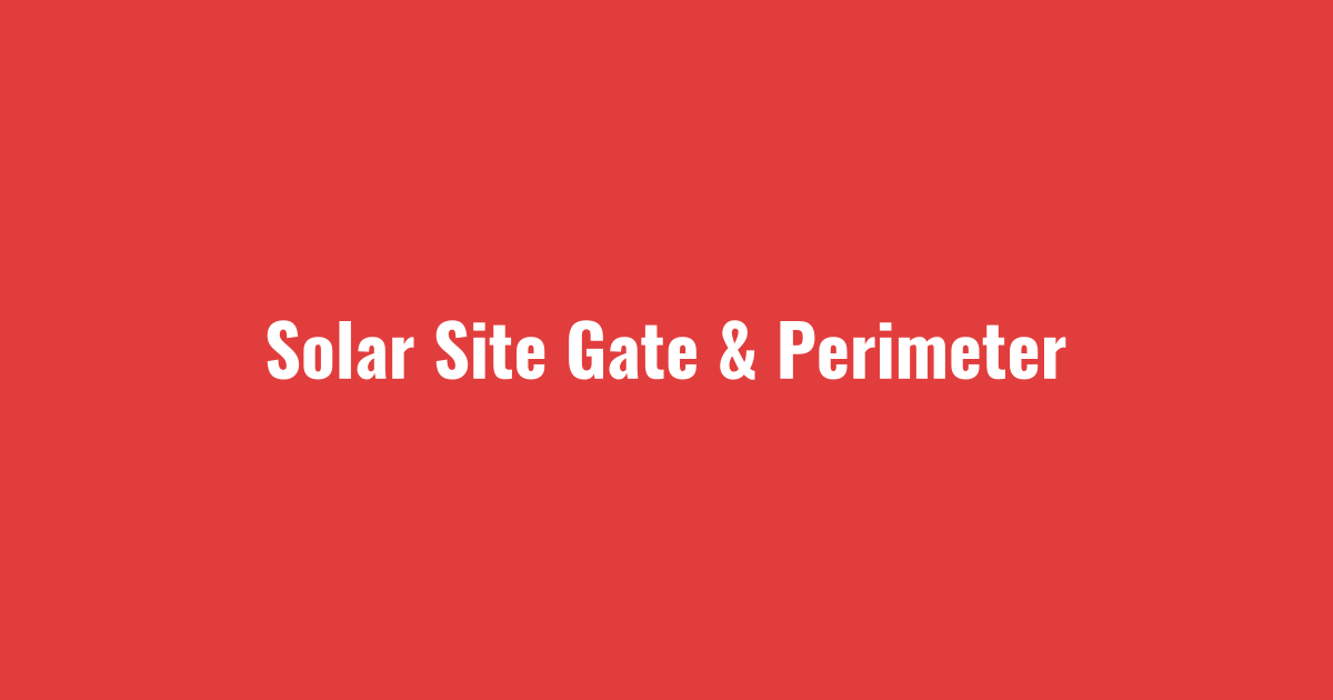 Gate and perimeter access cleared during solar field snow removal visit