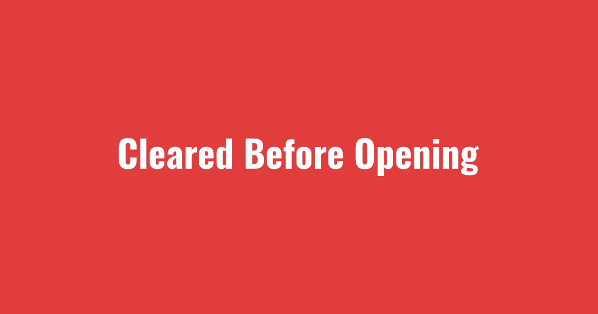 Business lot cleared before opening under standard commercial pricing