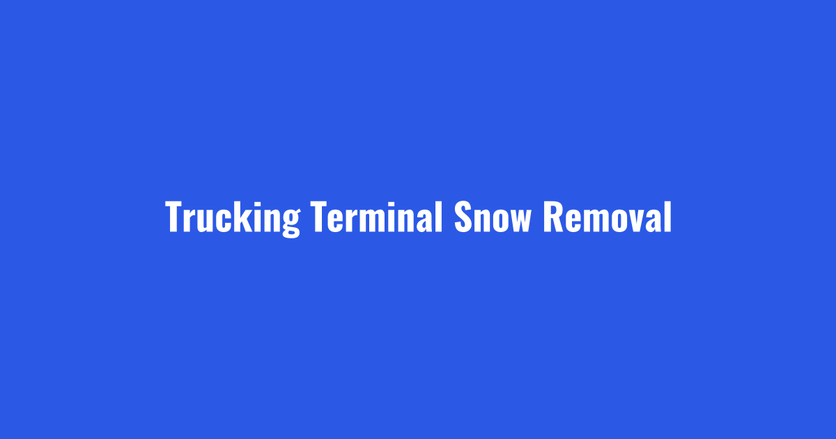 Trucking terminal snow removal keeping freight yards moving in Cleveland and Akron