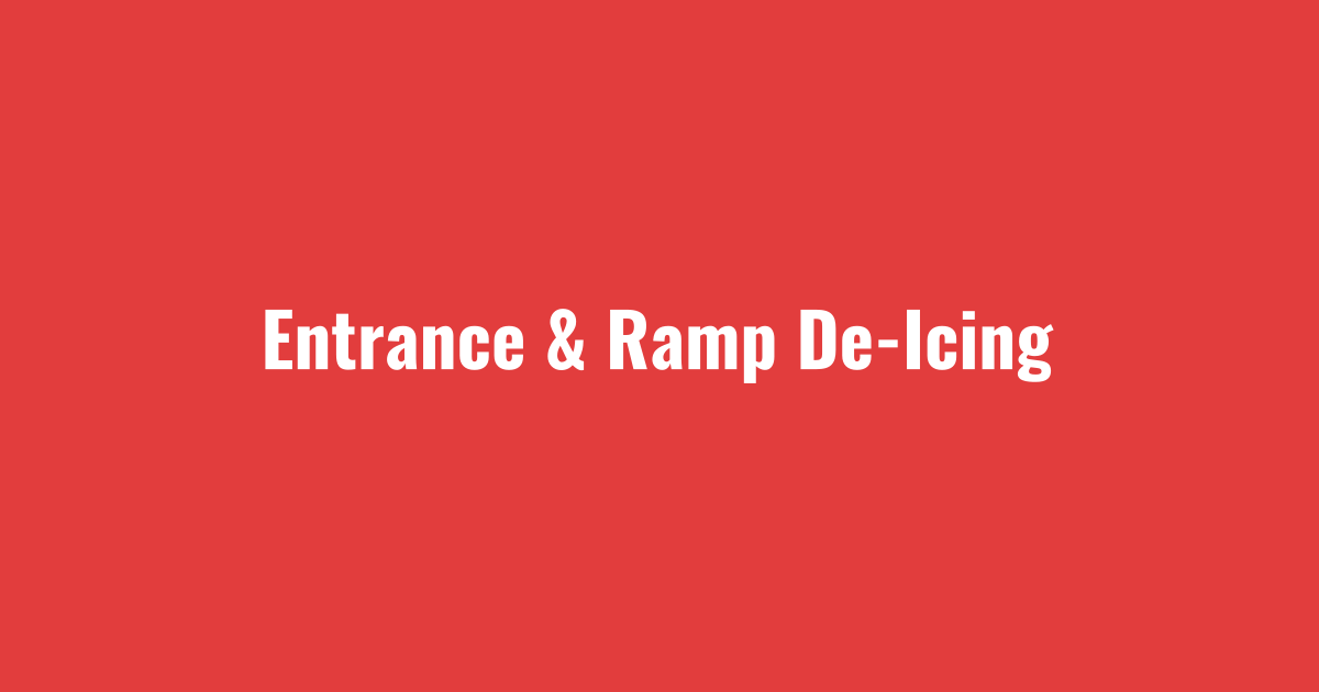 Walkway equipment finishing entrance and ramp de-icing