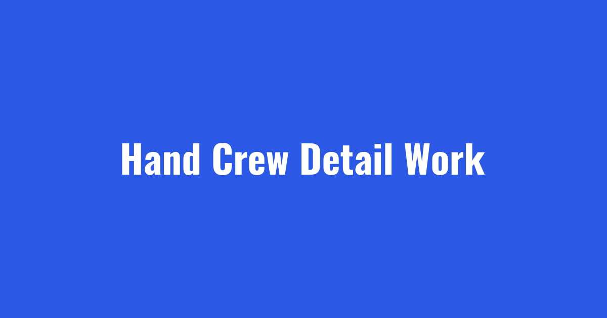 Hand crew detail work alongside walkway equipment on steps and stoops