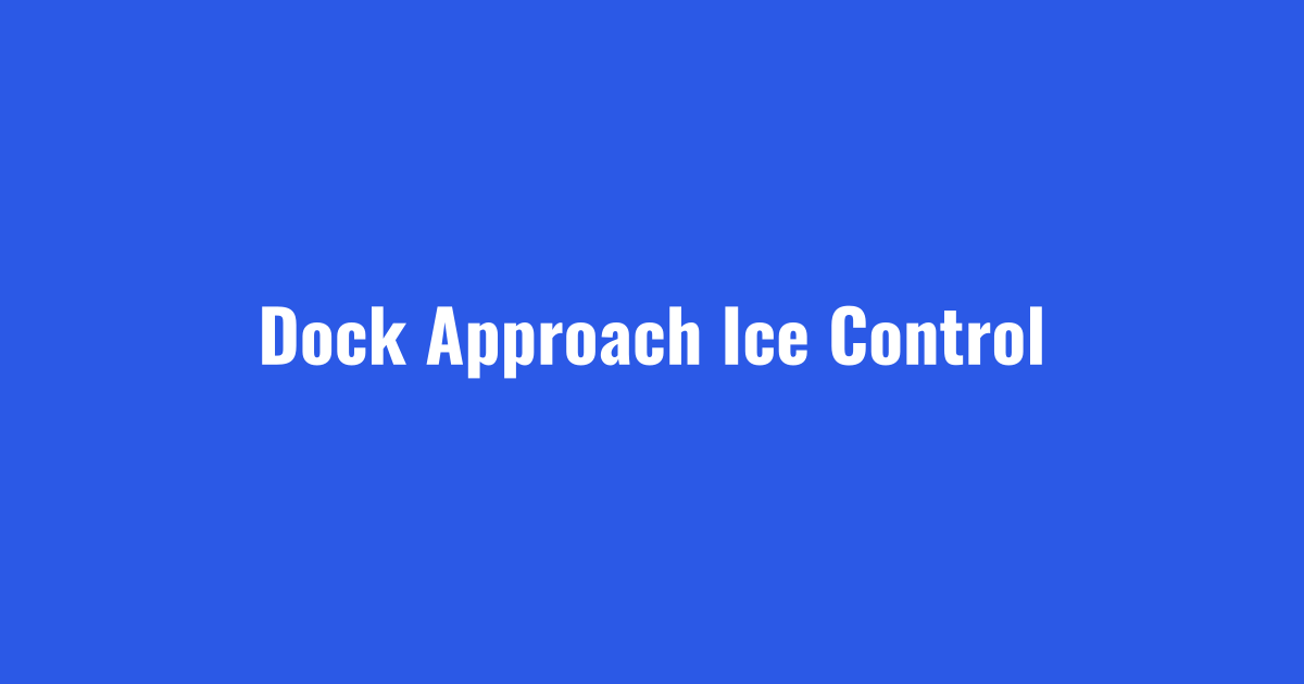 Dock approach ice control at a Cleveland warehouse loading area