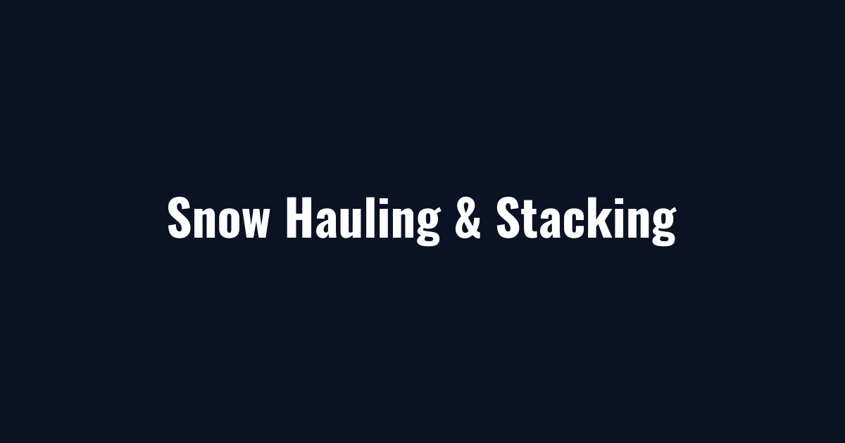 Snow hauling and stacking plan for a warehouse yard in Northeast Ohio