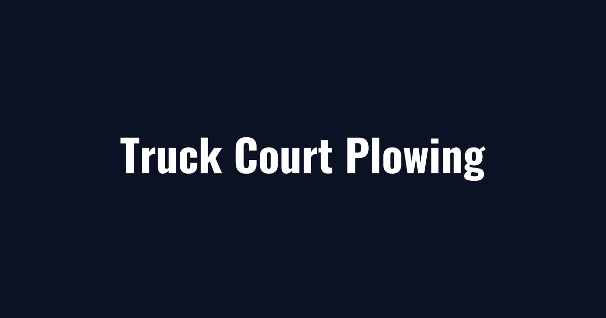 Warehouse snow removal crew plowing a truck court between trailer rows