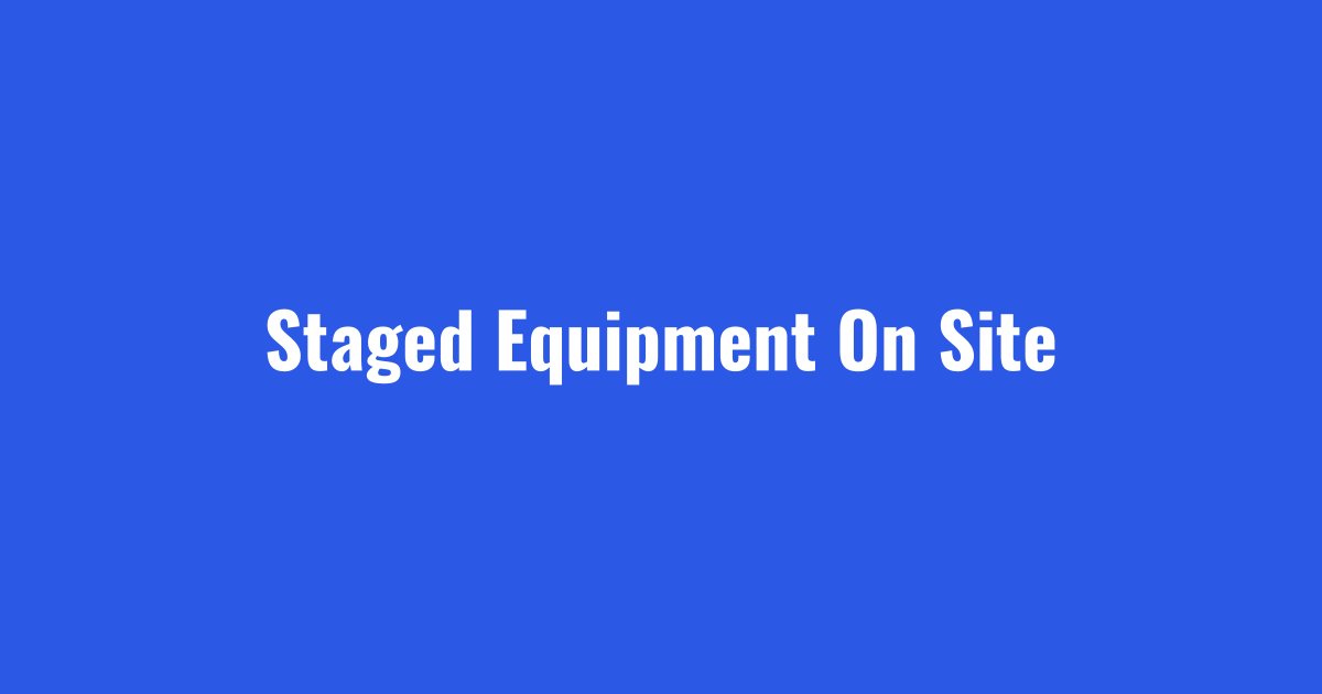 Staged on-site equipment behind zero-tolerance pricing commitments